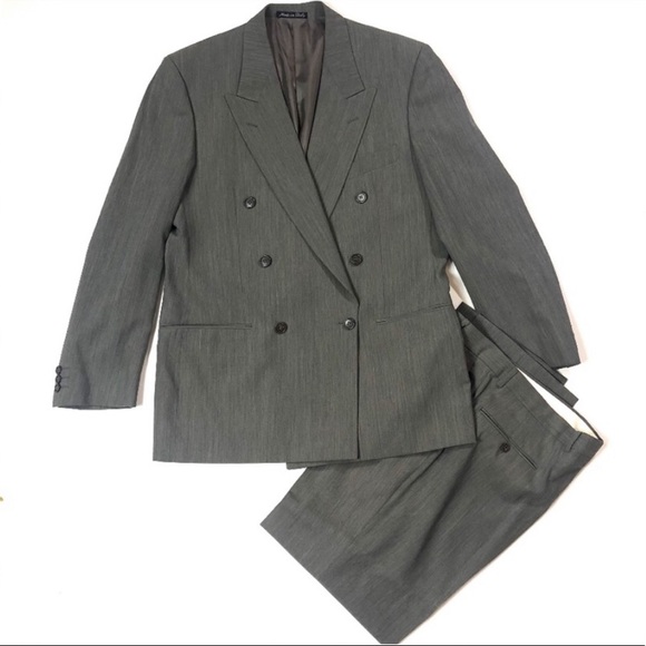 Giorgio Armani Other - Georgio Armani Wool double breast grey pants suit